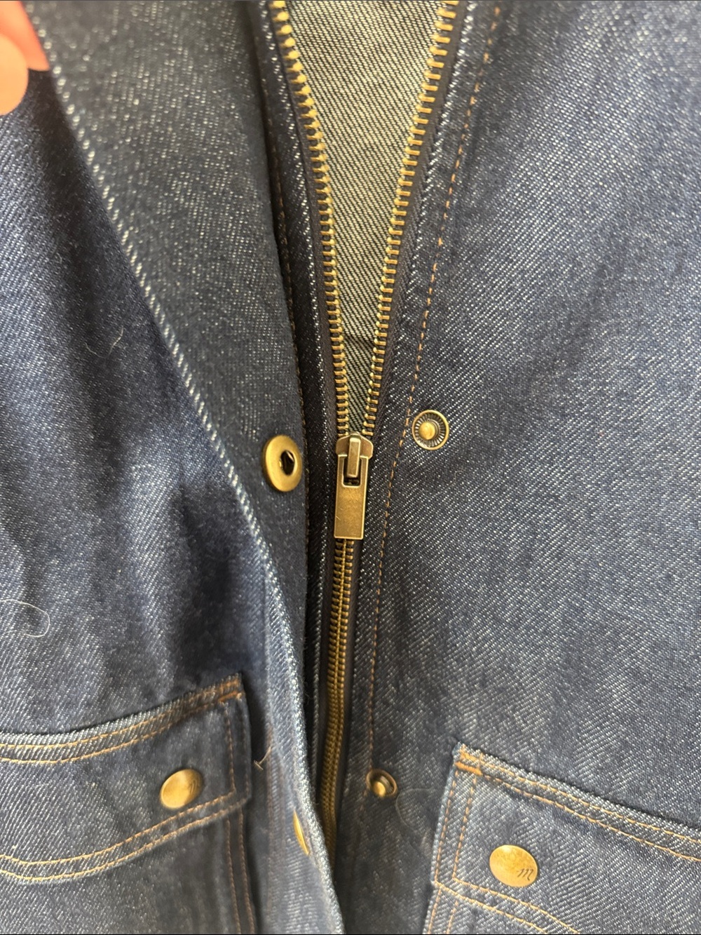 Madewell Denim trapeze jacket with corduroy collar - Picture 7 of 8